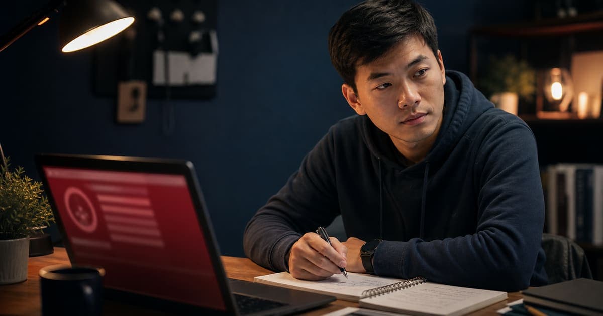 IT learner creating a recovery study plan after a failed CompTIA exam