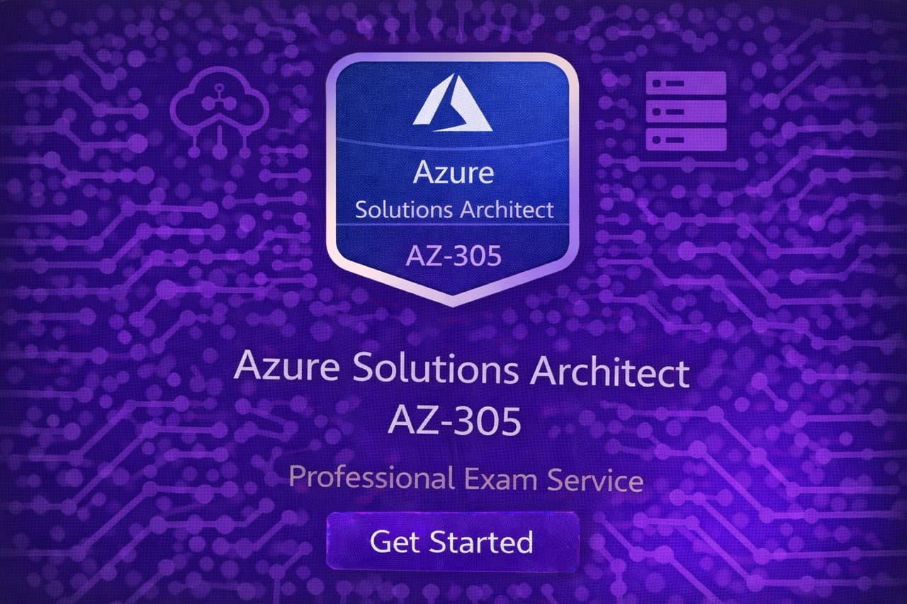 Take my Azure Solutions Architect AZ-305 exam for me - Professional Microsoft Azure certification service with expert cloud architects