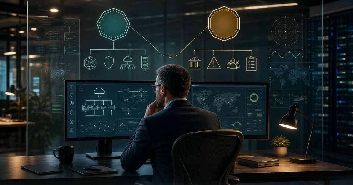 Senior cybersecurity professional comparing CASP+ vs CISSP advanced security certification paths
