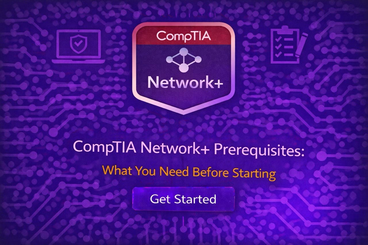 IT professional studying network diagrams and preparing for the CompTIA Network+ certification exam